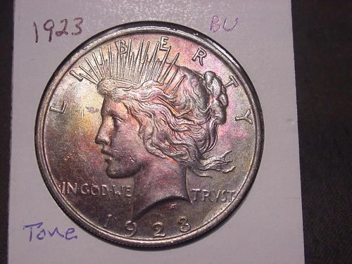 1923 PEACE DOLLAR BU AMAZING TONE POPULAR DATE FREE SHIPPING
