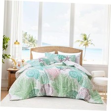 Coastal Comforter Set Size 3 Piece, Soft Beach Themed Comforter, Full Coastal5