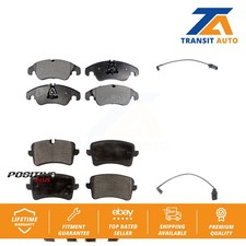 Front Rear Semi-Metallic Disc Brake Pads And Wear Sensor Kit For Audi A6 Quattro