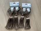 Mainstays Polyester Rope Tassel Curtain Tieback Set, Chocolate, Set of 4