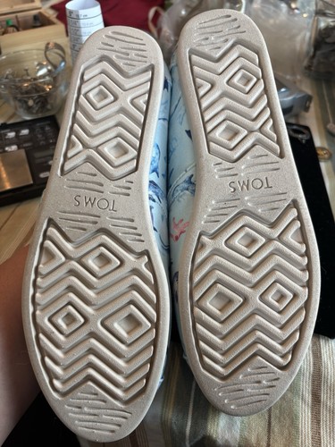Neu mit Etikett Toms Alpargata Cloudbound Damen-Slipper zarter Delfine-Druck Größe 8 blau - Bild 8 von 9