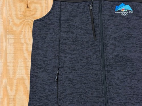 2018 Pyeong Chang NBC Winter Olympics XL Team Apparel Hooded Fleece Zip-Up Vest - Picture 4 of 14