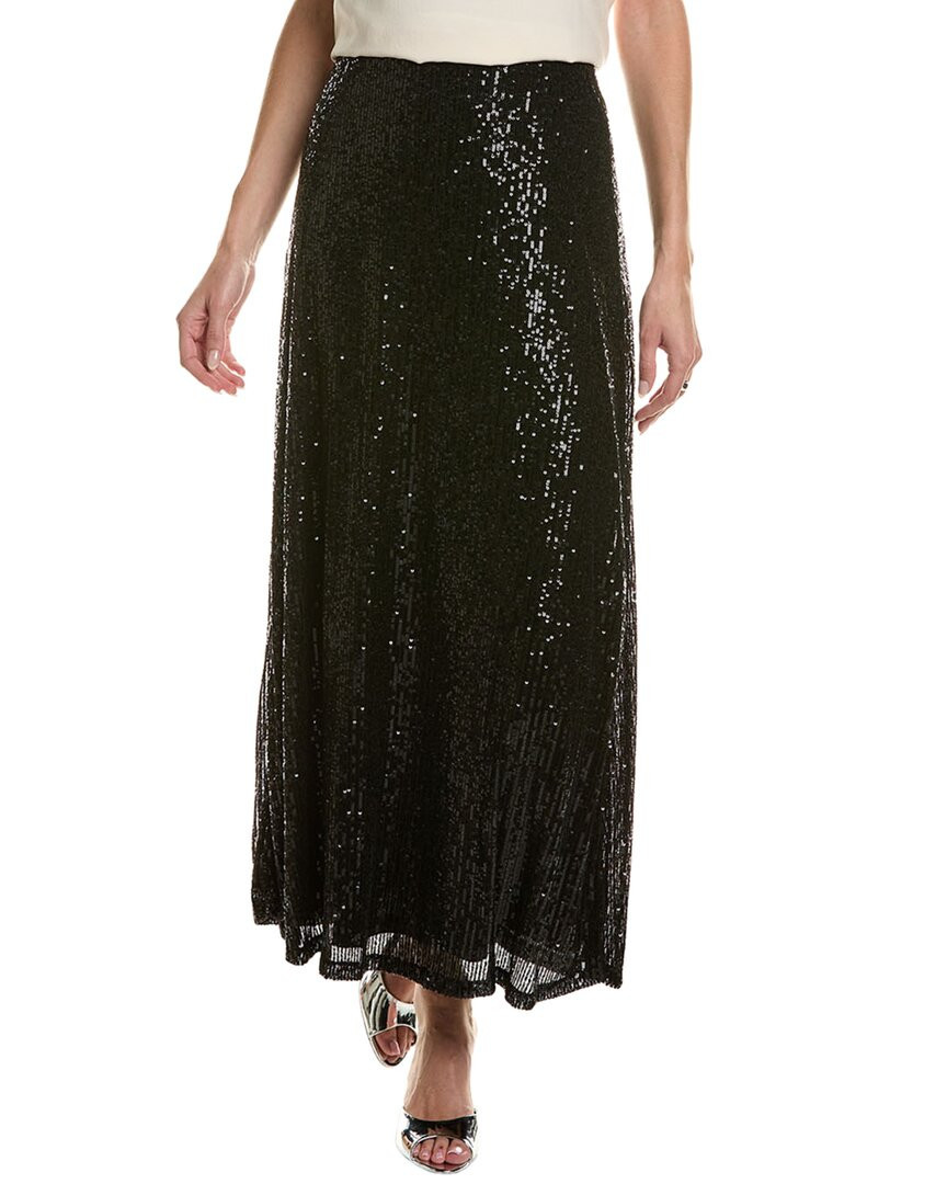 Женская расклешенная макси-юбка Anne Klein черного цвета Xs