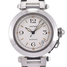 CARTIER Pasha C W31015M7 Date white Dial Automatic Unisex Watch N#143163