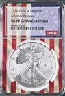 2026-W Advance Release Enhanced Finish American Silver Eagle NGC MS70 Flagcore