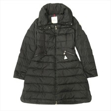 Moncler Flamme Giubbotto Down Coat Jacket Logo Patch High Neck Size 1 Black