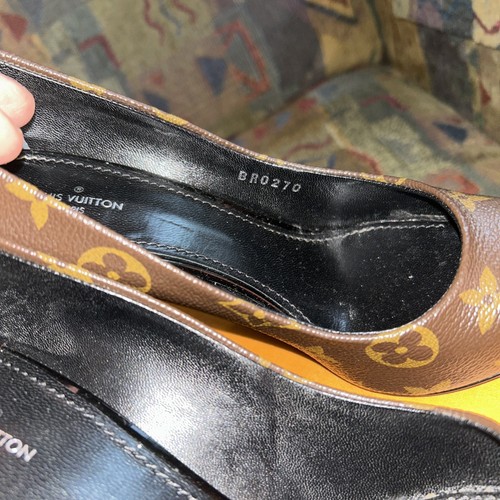 Louis Vuitton Authentic Monogram Cherie Pumps Shoes Women's Size 38.5UK/8 US - Picture 8 of 13