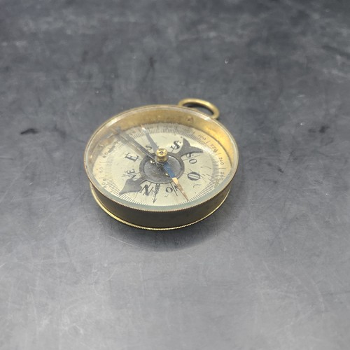 Vintage Brass Pocket Compass Antique Nautical Maritime Navigation Tool 2 Inch De - 第 4/6 張圖片