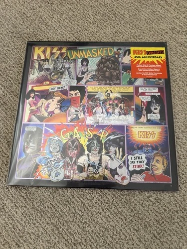 KISS Unmasked 45th Anniversary Picture Disc + Unmasked Zip Hoodie L #159/500