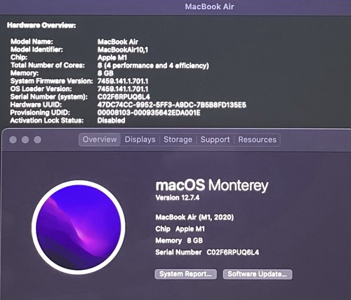 Apple MacBook Air A2337 2020 13,3" M1 3,2 GHz 8 GB RAM 256 GB SSD - Imagen 2 de 10