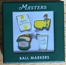 The Masters 2025 4-Pack Concessions Ball Markers Set Augusta National GC New