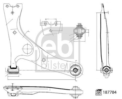 Febi Bilstein 187784 Spurstangenlenker FüR Toyota Vorderachse Rechts Mit Lager-image