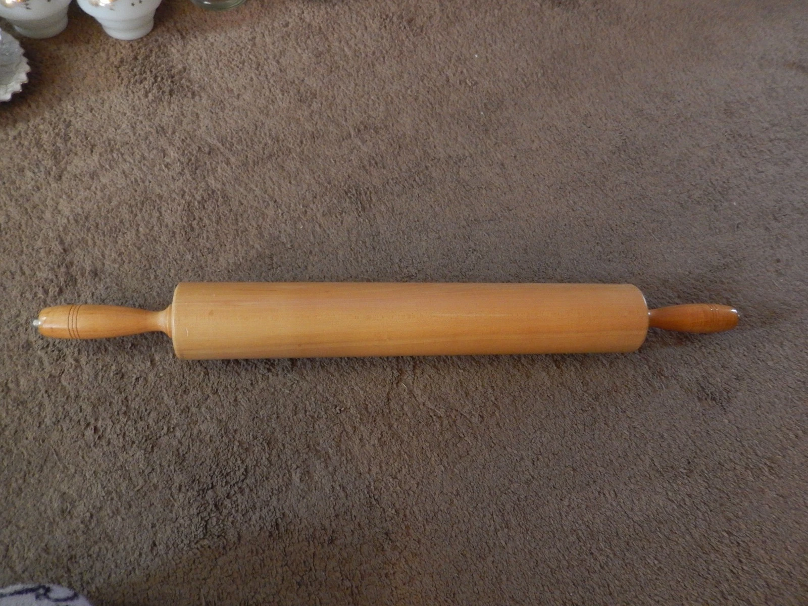 Vintage Thorpe Extra Large Rolling Pin Maple Wood 28" (18") 2 7/8" Diameter