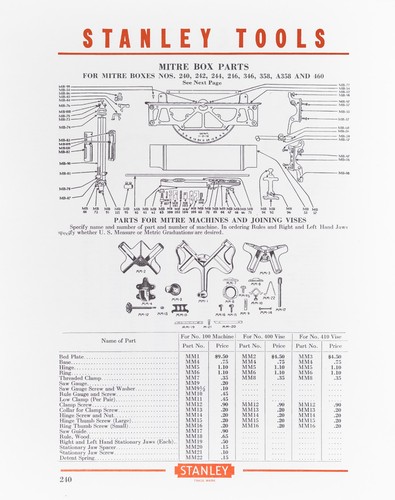 Vintage Stanley Cast Iron Mitre Box "T" Base Clamp Screw For No. 240 to 460 MB91 - Picture 3 of 4