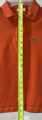 Lacoste Polo Shirt Orange Size 12 Unisex Youth Short Sleeve. FA10614 - Picture 7 of 8