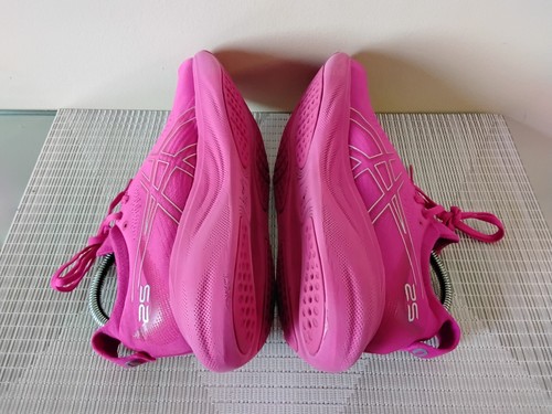 Asics Gel-Nimbus 25 Running Shoes Sneakers Womens Size 8 Hot Pink Athletic Gym - Picture 2 of 9