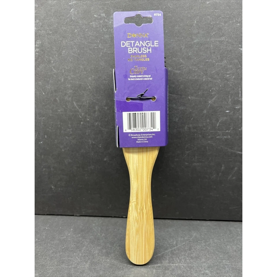 Cepillo desenredante madera Donna cerdas flexibles cuidado de textura nuevo Foto 2 de 2