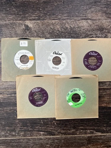 Lot S - (N=5) Rare THE BEATLES - Vinyl 45s, Promo/DJ Copies, GREAT PRICE!