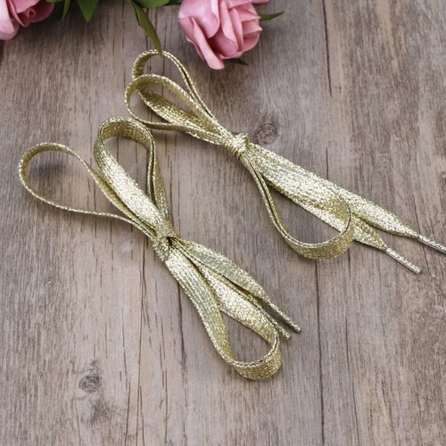 Cordones de colores para niños metálicos brillantes planos redondos para zapatillas - Imagen 9 de 11