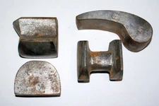 4 Vintage unmarked Auto Body Dolly Fender Hand Anvil