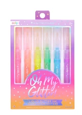 OOLY Oh My Glitter! Liquid Glitter Ink Neon Highlighters Set of 6