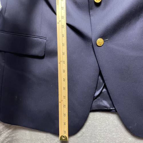 Brooks Brothers 346 Herren 48 L Navy Blau Blazer Gold 3-Knopf Wolle Sport - Bild 6 von 9