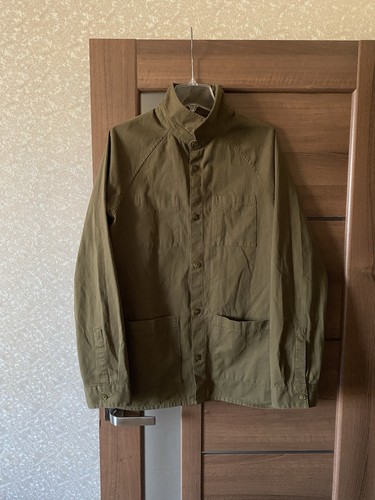 Barbour Men's Casual Shirt Jacket Olive Green Cotton Chore Coat Size L