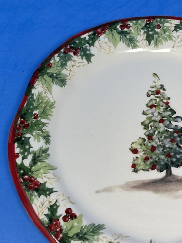 Southern Living Dillards Salatteller Weihnachtsbaum Stechpalme 8,5" Italien - Bild 3 von 5