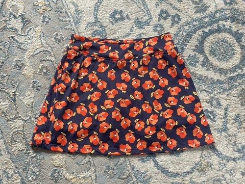 Title Nine Majestic Skort dunkelblau orange geblümt Damen Small