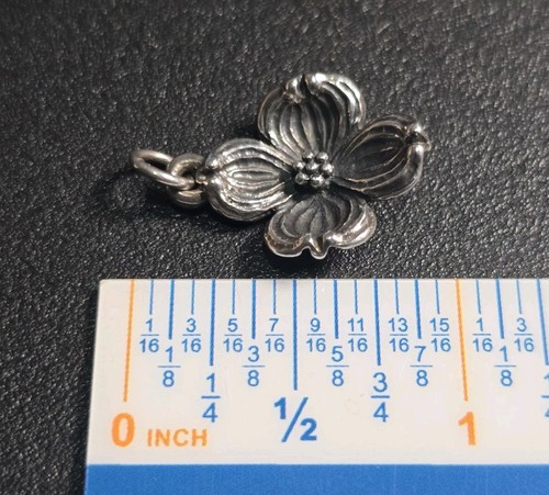 James Avery Sterling Silver Dogwood Charm - Picture 6 of 6
