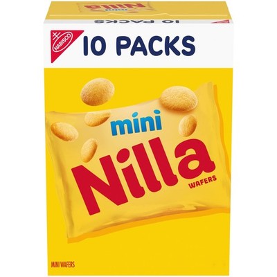 Nilla Wafers Mini Vanilla Wafer Cookies 10 Snack Packs