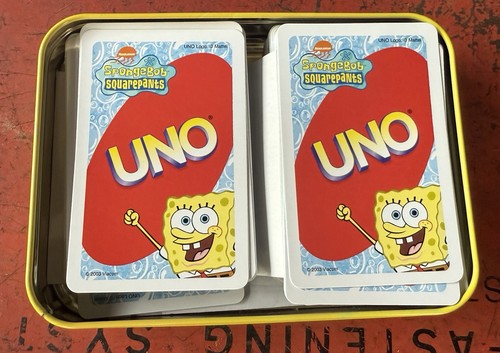 SpongeBob Squarepants UNO Special Edition Nickeldoeon Tin Vtg. 2003 Complete - Picture 2 of 6