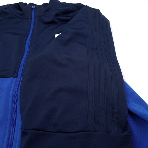Vintage adidas Chaqueta De Entrenamiento 3 Tiras Cremallera Azul Xv7 Talla L - Imagen 8 de 9