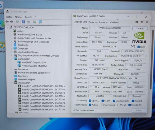 CAD WORKSTATION DELL Precision 4GB GPU Quadro, 32GB RAM, 2TB SSD, i7 2.7Ghz Quad - Afbeelding 9 van 9