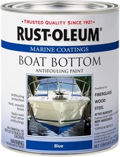 Rust-Oleum Flat Blue Marine Coatings Boat Bottom Antifouling Paint, Quart 32 Oz