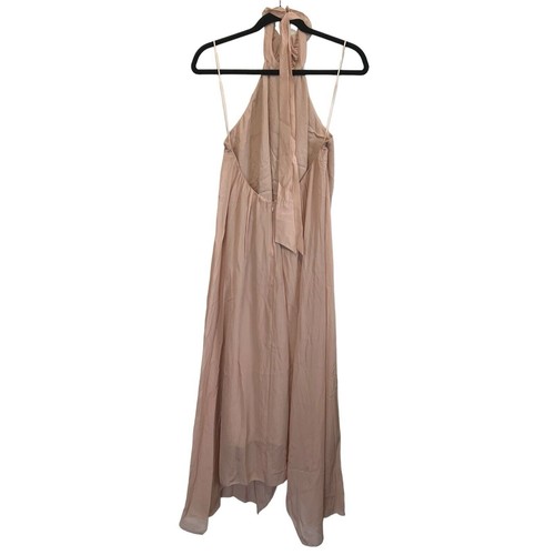 Allsaints Alaya Midi Silk Dress in Soft Pink Size 2 - Picture 10 of 12