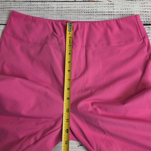 Halara Flex Hot Pink Pants High Waist Slight Flare Stretch Work Back Pockets XL - Picture 8 of 10