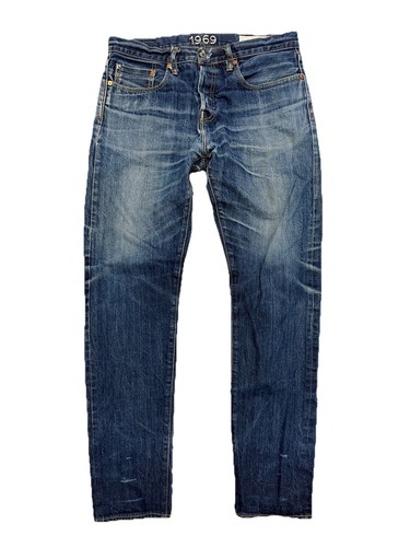 Jeans Gap 1969 uomo 33x32 blu slim dritto cimosa lavaggio scuro denim