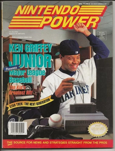 Nintendo Power #59 Ken Griffey Jr. Baseball w/poster & cards