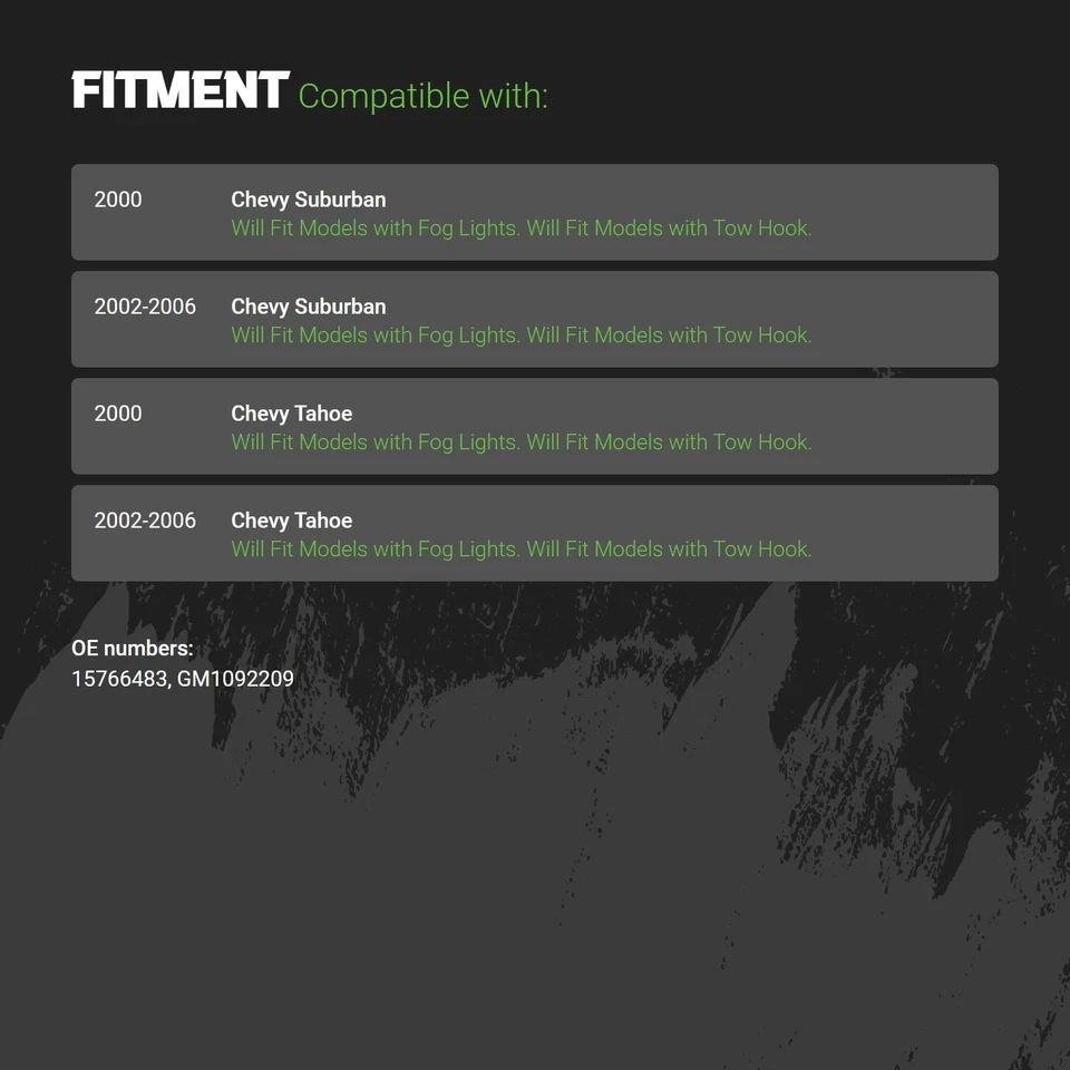 Bumper Air Deflector For Chevy Tahoe 00-06 Front Lower CAPA 15766483 Foto 2 de 2