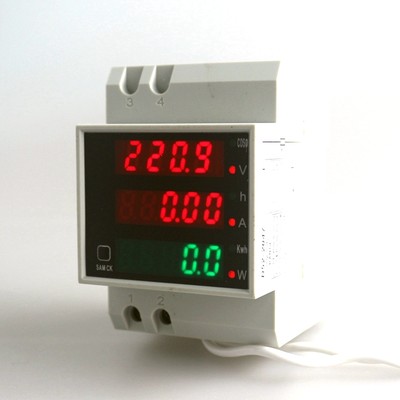 Multifonction Din Rail Digit DEL Display Panel AC Voltmètre Ampèremètre Wattmetre