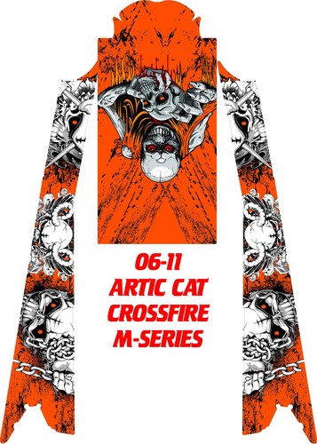 ARCTIC CAT M SERIES CROSSFIRE SNOWMOBILE GRAPHICS KIT 06-11 ZOMBIES  - Bild 4 von 9