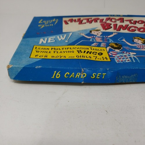 Multiplication Bingo 1950s 60s Learning Educational Game Japan Complete Vintage - Picture 7 of 9