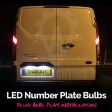 For Ford Transit Mk5 Mk6 Mk7 2005-2012 White LED Number Plate Light Bulbs *SALE*