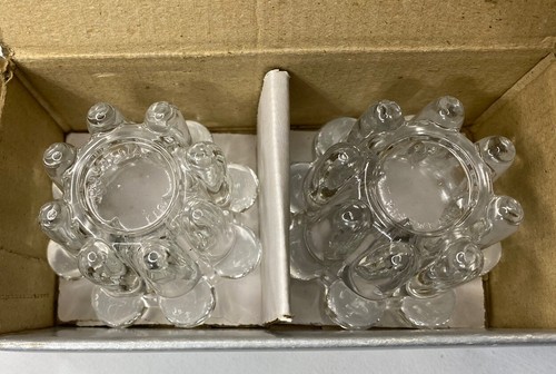Alco Crystal Candle Holder Set For Votive & Tapered Dinner Candles In box - Picture 6 of 9