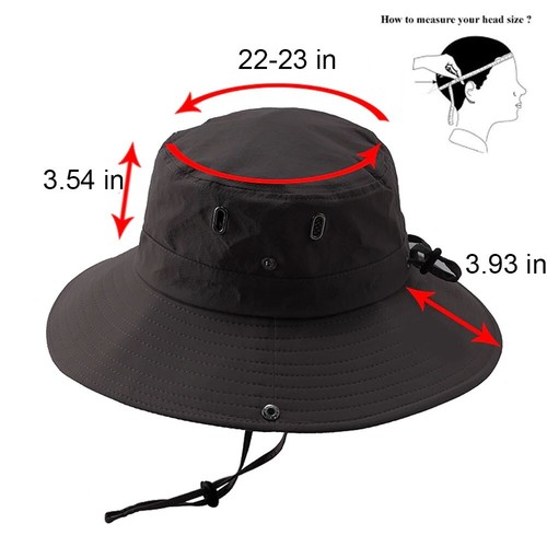 Adjustable Sun Hat Camping Boonie Fishing Wide Brim Bucket Cap w/Neck Flap Cover - Picture 39 of 124