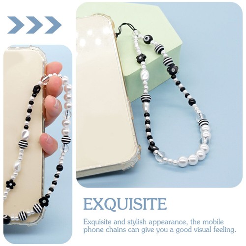Cell Phone Wrist Strap Beads Keychain Bead Charm Mobile Phone Charm - Photo 2/12