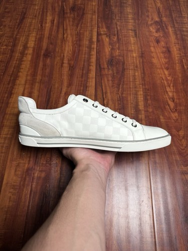Louis Vuitton Adventure Zip Up Damier Mens White Grey Sneakers - Size 12LV 13US - Picture 5 of 8