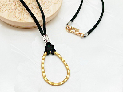 Black Faux Suede Eyeglass Necklace, Reading Glasses Chain, Sunglasses Holder