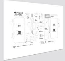 Disassembled  Teardown With Frame, Deconstructed iPhone X PDF  Art Disassembly